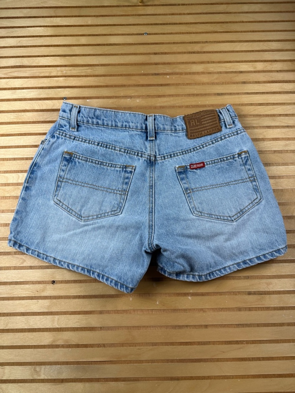 Vintage Polo Jeans Co. Ralph Lauren Denim Shorts - Light Wash - Size 8 - Picture 4 of 9